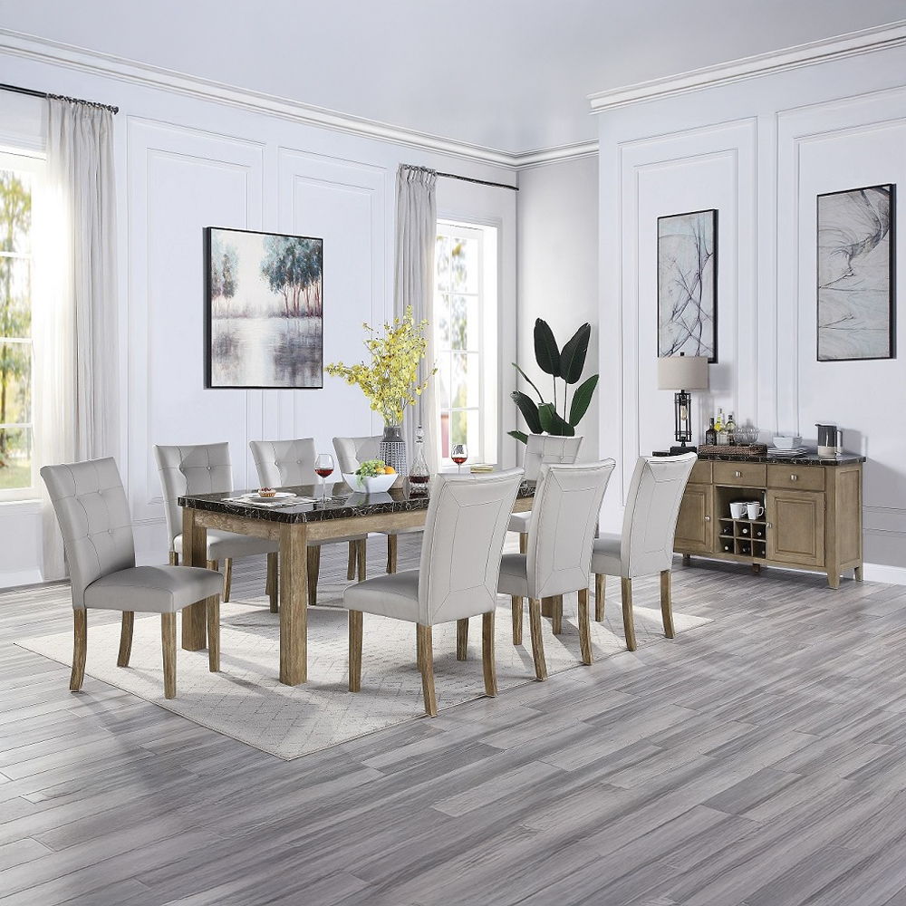 Charnell - Server - Marble Top & Oak
