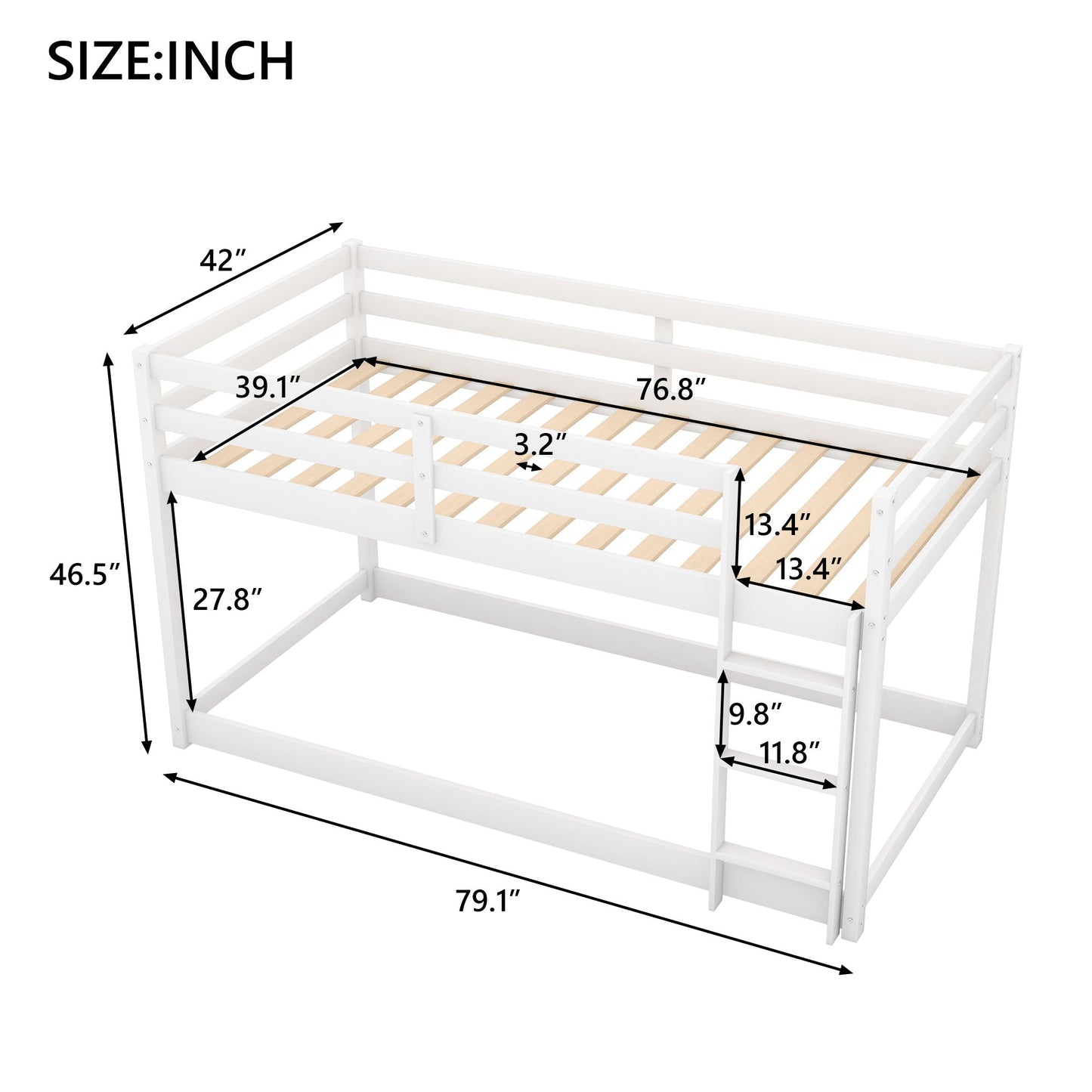 Floor Bunk Bed With Ladder