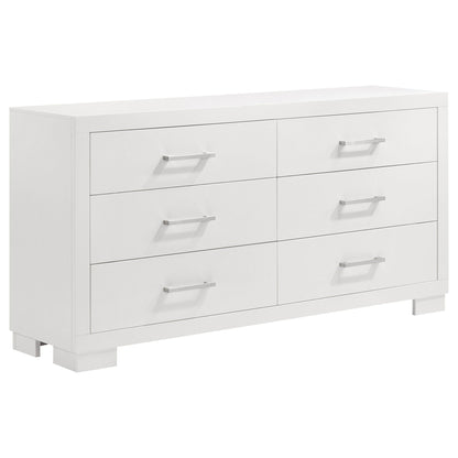 Jessica 5-piece Queen LED Bedroom Set Snow White