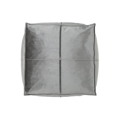 Nati - Square Pouf Ottoman And Floor Cushion - Smoke