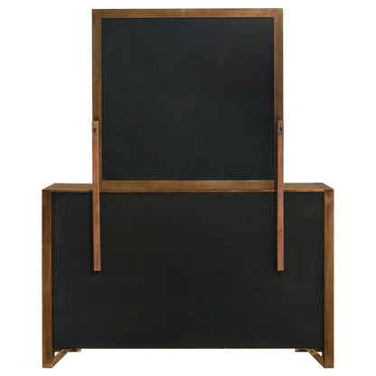 Adderley 8-drawer Bedroom Dresser and Mirror Warm Brown