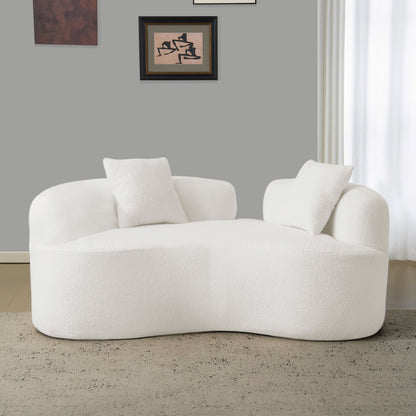 Modern Curved Loveseat