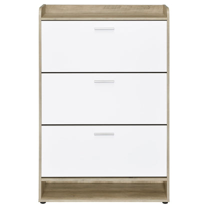 Denia 3-tier Engineered Wood Shoe Cabinet White
