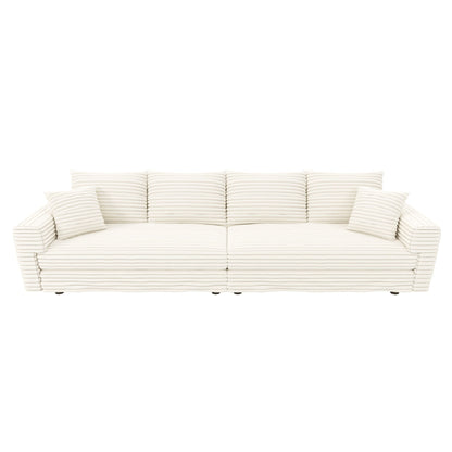 4 Seat Sofa, Modern Comfy Upholstered Sofa Cloud Couch, Deep Seat Couches With Soft Pillows