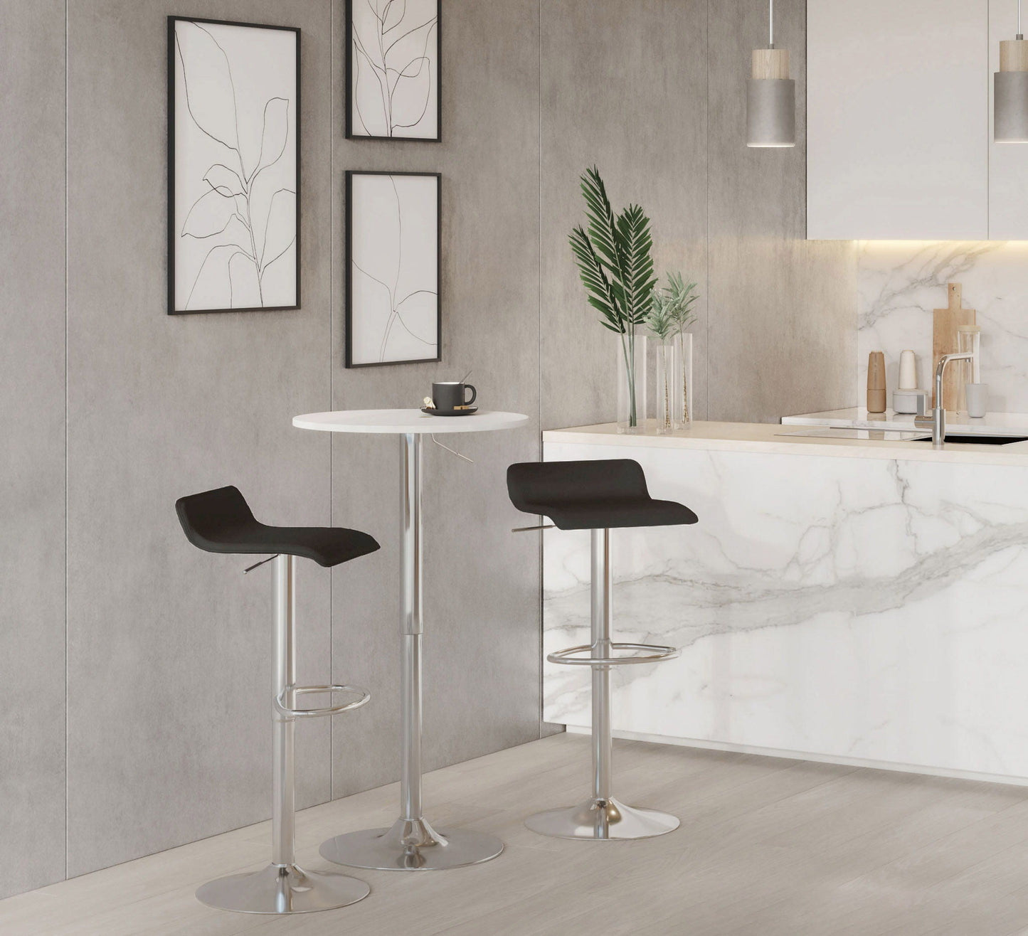 Ale - Contemporary Adjustable Barstool (Set of 2)