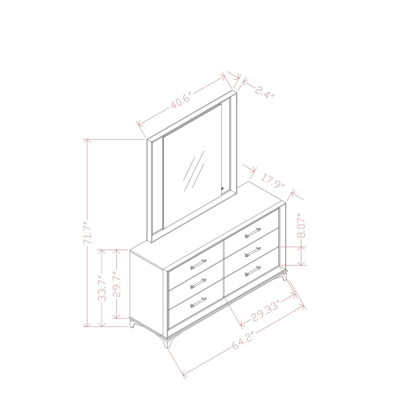Star - Dresser - White