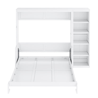 Sturdy Murphy Bed With Desk And Bookshelf