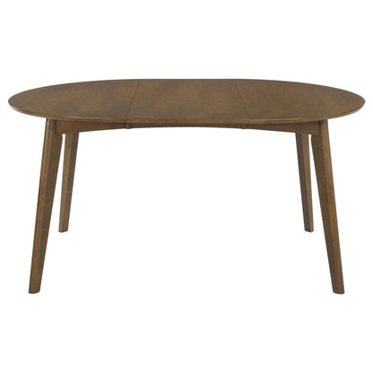 Jedda 5-piece Oval Dining Table Set Dark Walnut
