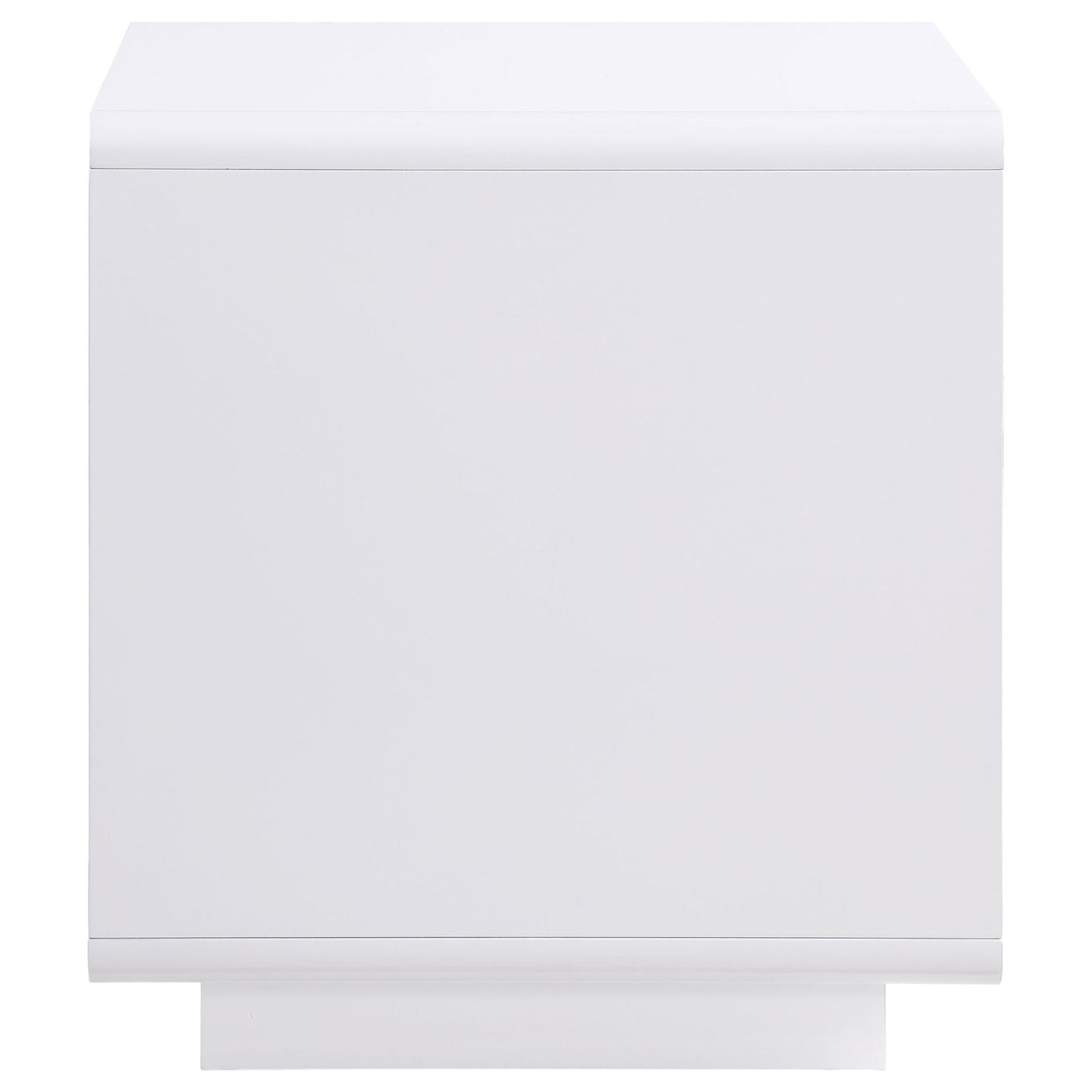 Paseo Square End Side Table White High Gloss