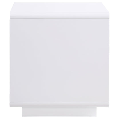 Paseo Square End Side Table White High Gloss
