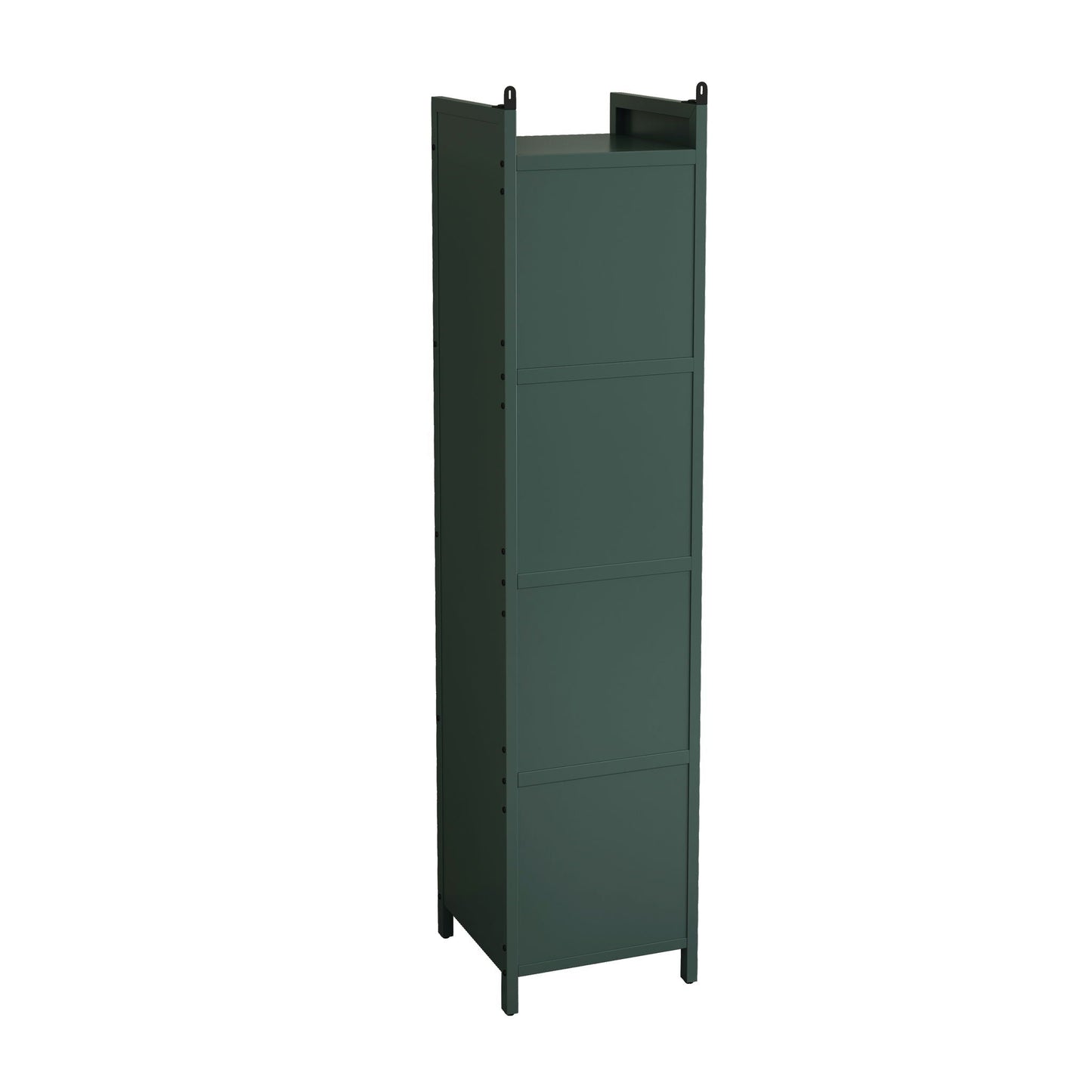 Glass Door Cabinet With Tier Storage