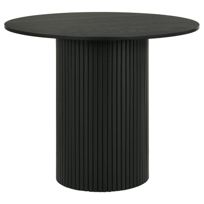 Hamlyn 5-piece Round Wood Counter Height Dining Set Grey and Black