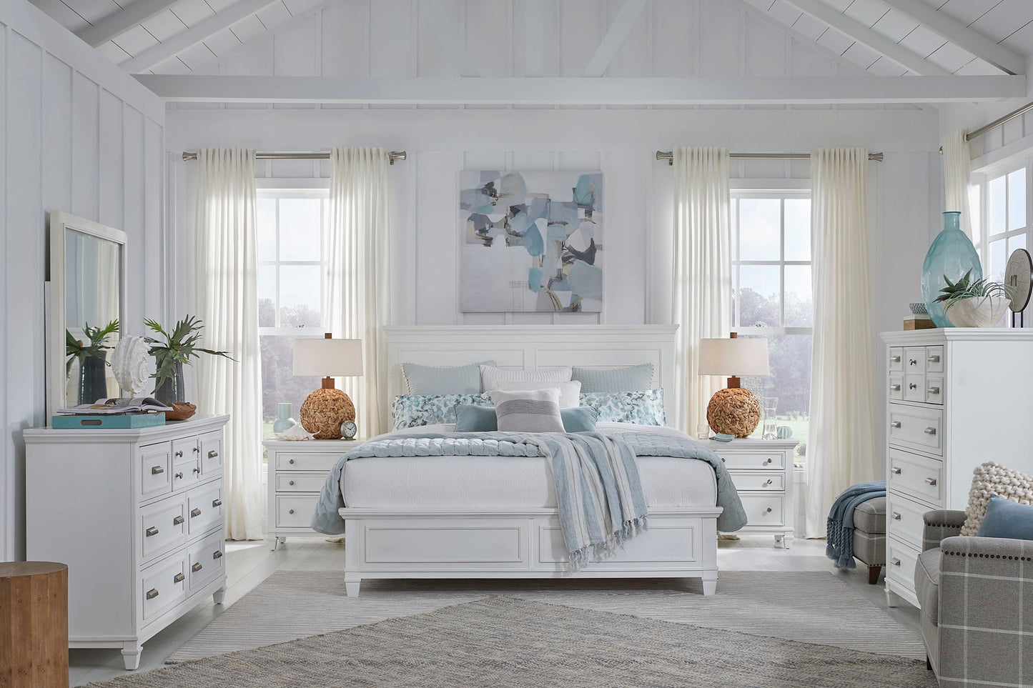 Charleston - Drawer Dresser With Landscape Mirror