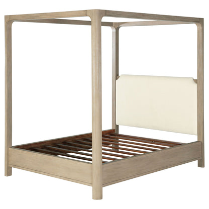 Solano 85-inch California King Canopy Bed Weathered Mango