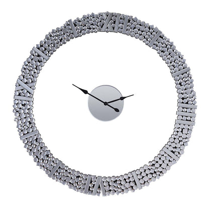Kachina - 39" Wall Clock - Mirrored & Faux Gems