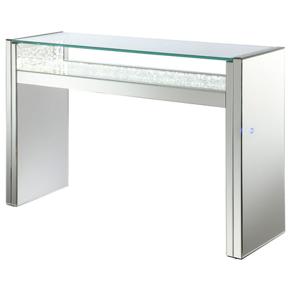 Edna Mirrored Console Table LED Lighting Silver