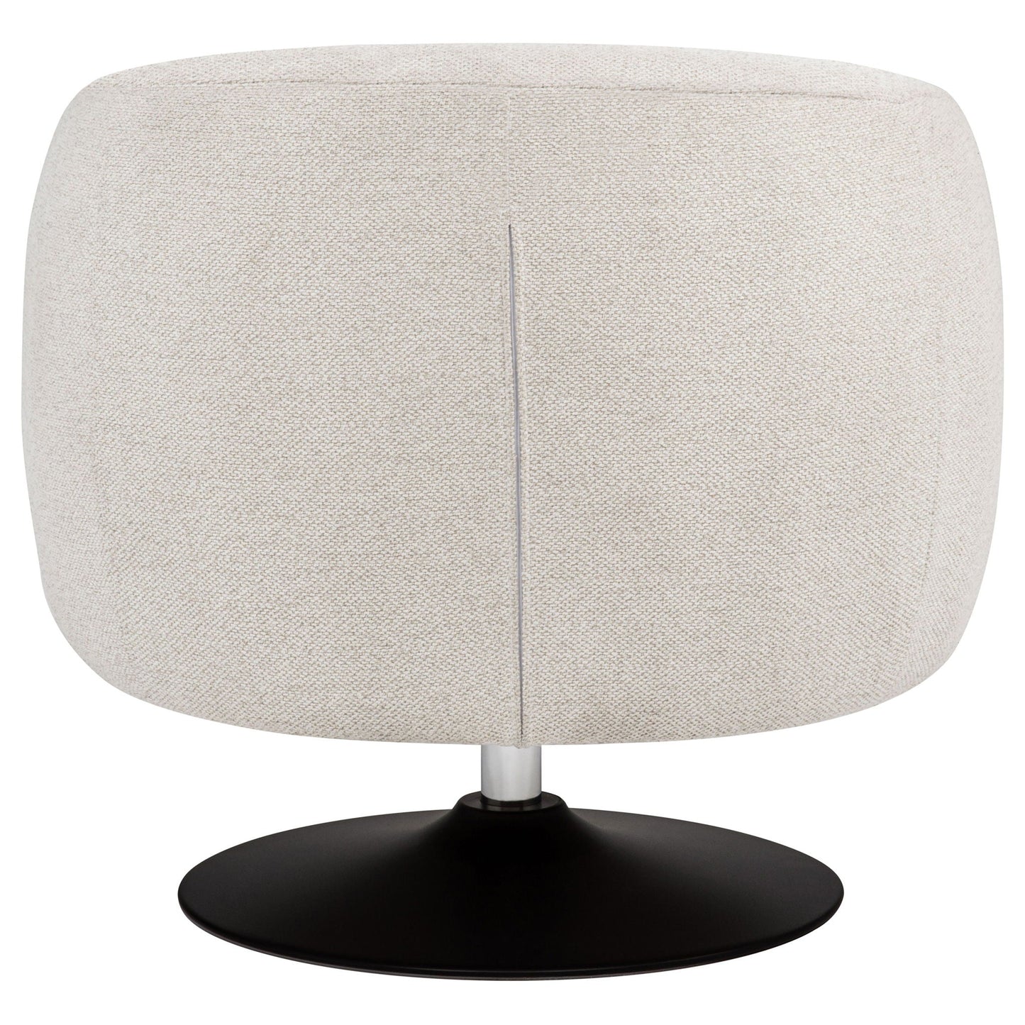 Dave Upholstered Barrel Back Swivel Club Chair Beige