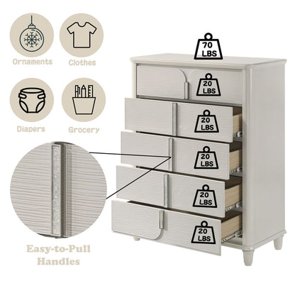 Laveda - Chest - Pearl White