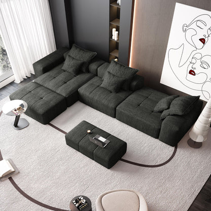 Modern Oversized Diy Combination Modular Sectional Sofa With Pillows