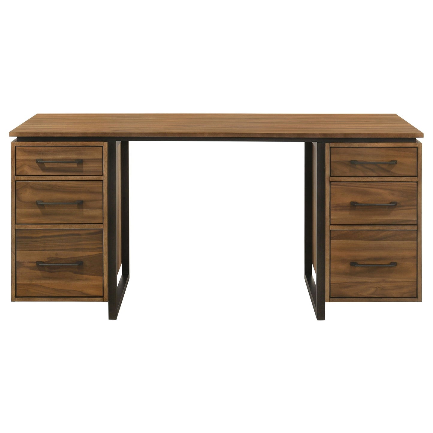 Berhalter 6-Drawer Double Pedestal File Computer Desk