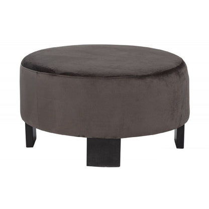 Nesting Round Coffee Table With Ottoman (Set of 2) - Gold / Brown