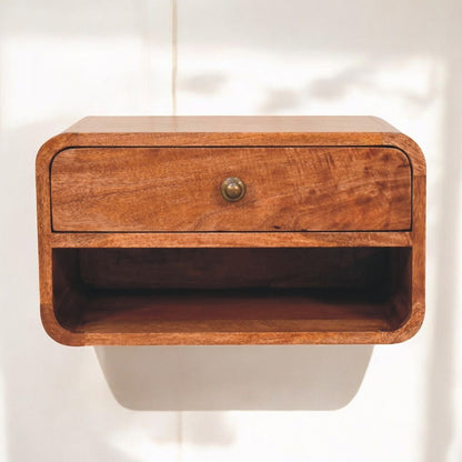 Curve Upper Slot Floating Nightstand