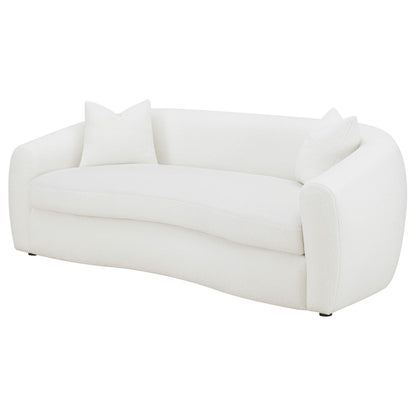 Isabella Faux Sheepskin Upholstered Sofa Natural