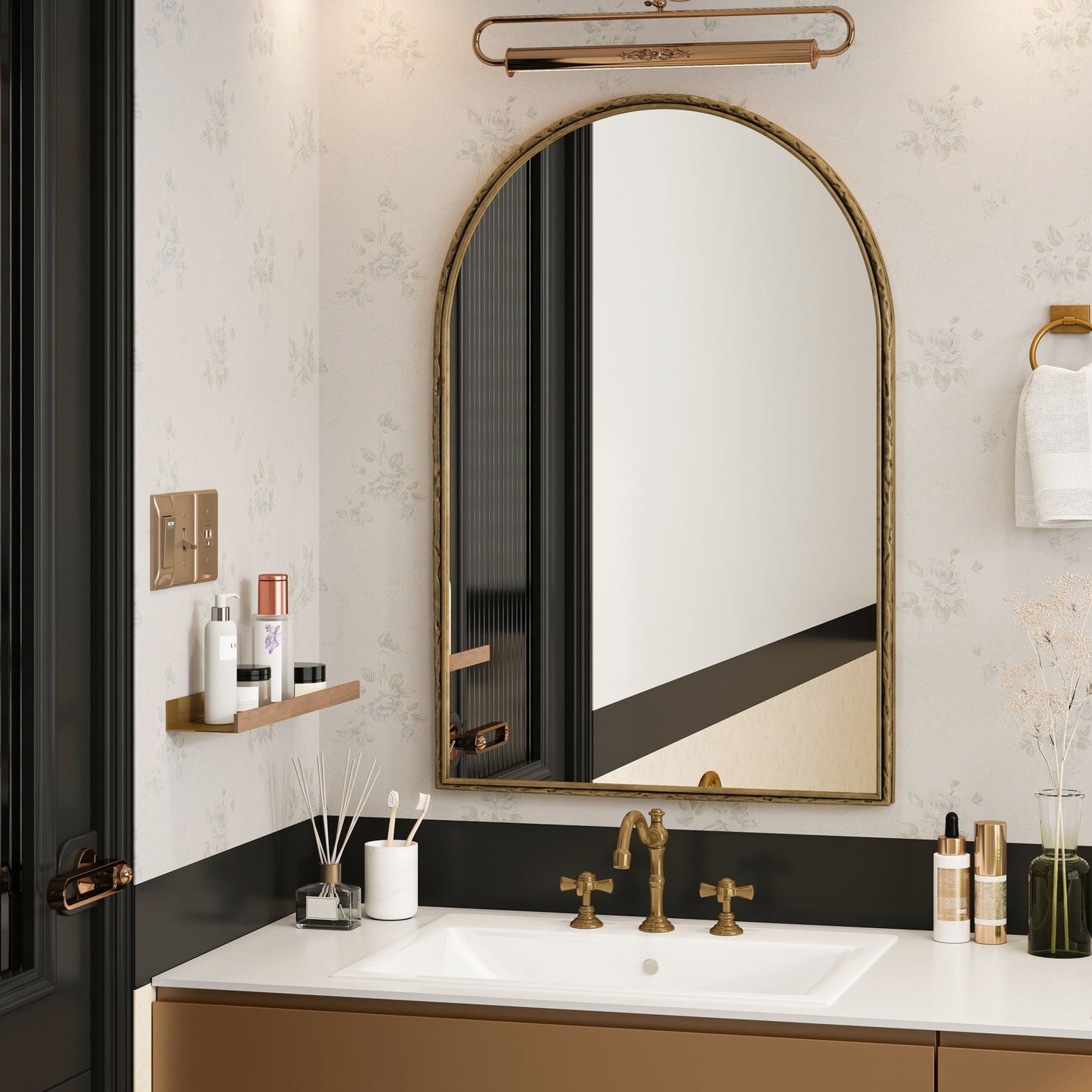 Arched Mirror With Shatterproof Glass
