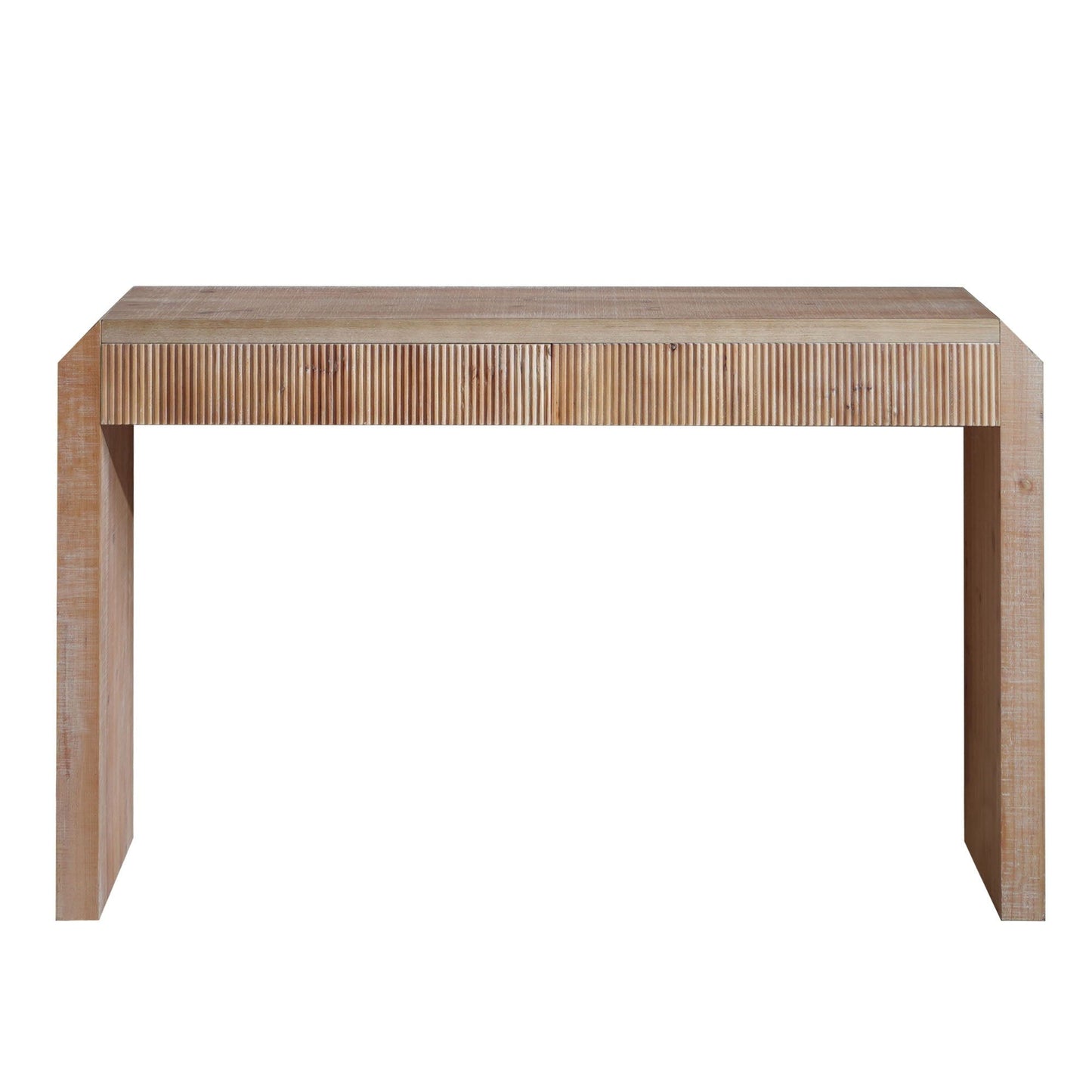 Rustic Modern Console Table With Drawer Storage - Natural Wood