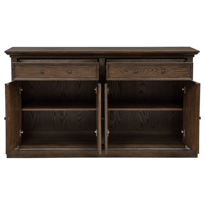 Ridgewell 2-drawer 4-door Dining Server Dark Oak