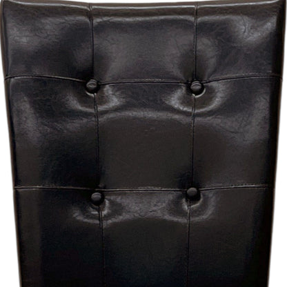 Britney - Synthetic Leather Side Chair (Set of 2) - Brown / Walnut