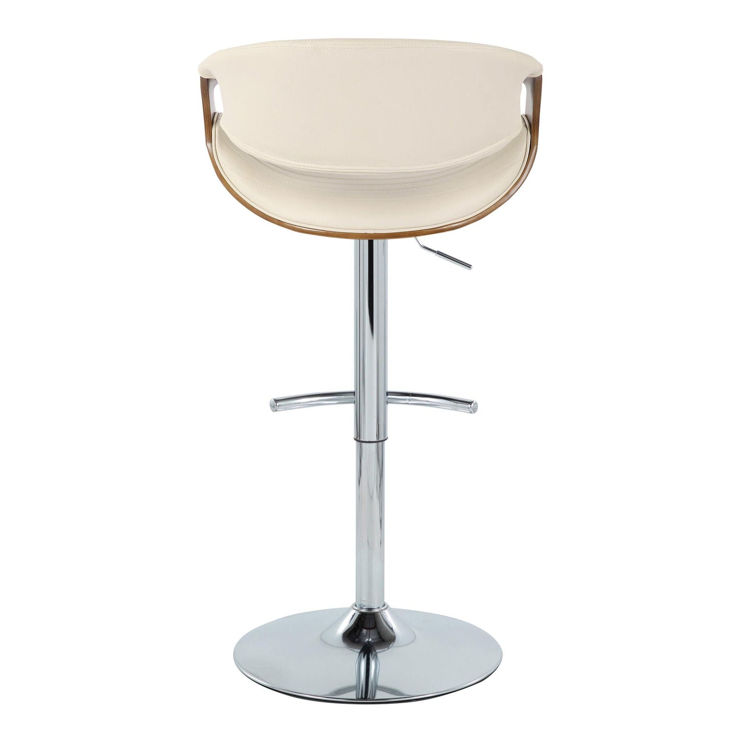 Symphony - Mid Century Modern Adjustable Barstool & Swivel With Rounded T Footrest (Set of 2)