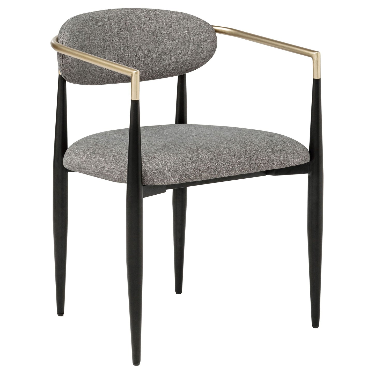Bradbury Fabric Upholstered Dining Arm Chair Grey (Set of 2)