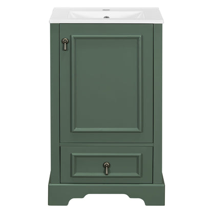 Bathroom Vanity With Sink, Soft Close Door, Adjustable U-Shaped Shelf