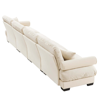 Super Comfort Oversized Modular Sectional Sofa, Deep Seat Convertible L Shaped Couch
