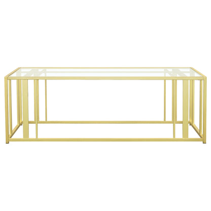 Adri 2-piece Coffee and End Table Set Matte Brass