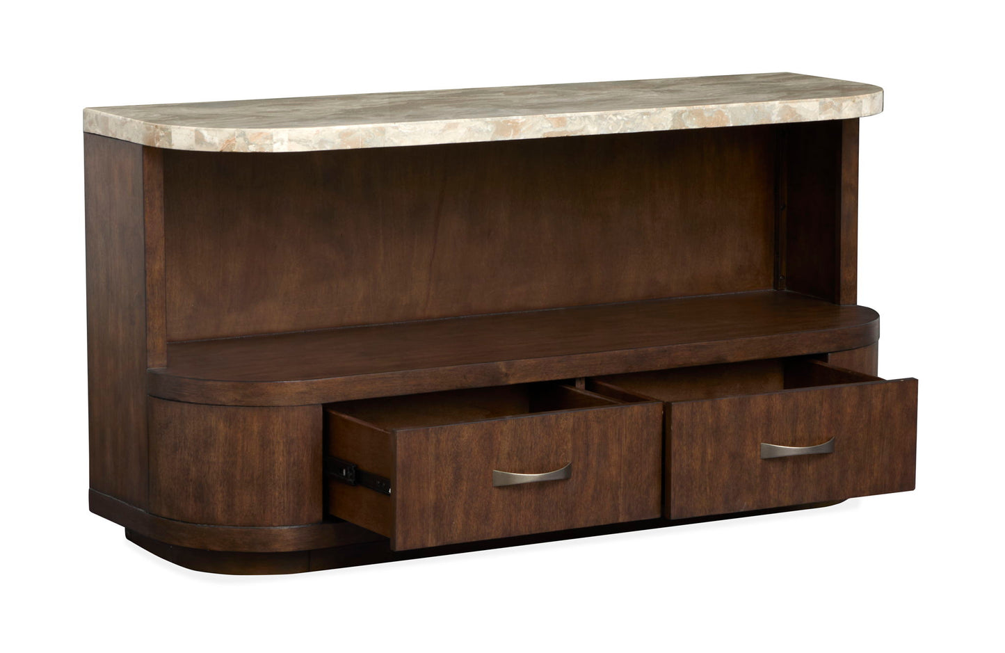 McPherson - Demilune Sofa Table - Burnt Umber