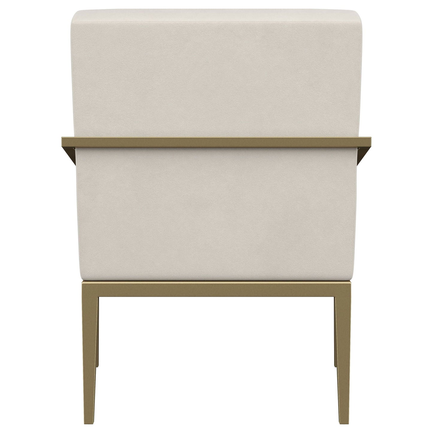Kirra Upholstered Metal Arm Accent Chair Cream