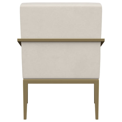 Kirra Upholstered Metal Arm Accent Chair Cream