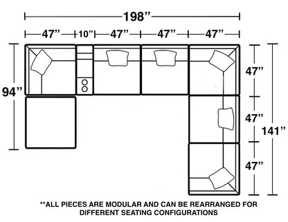 Posh - Modular Sectional And Ottoman