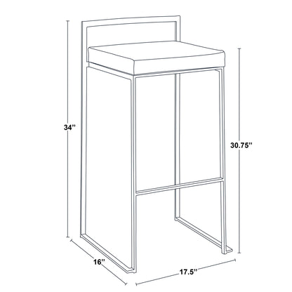 Fuji - Contemporary / Glam & Quality Construction Barstool
