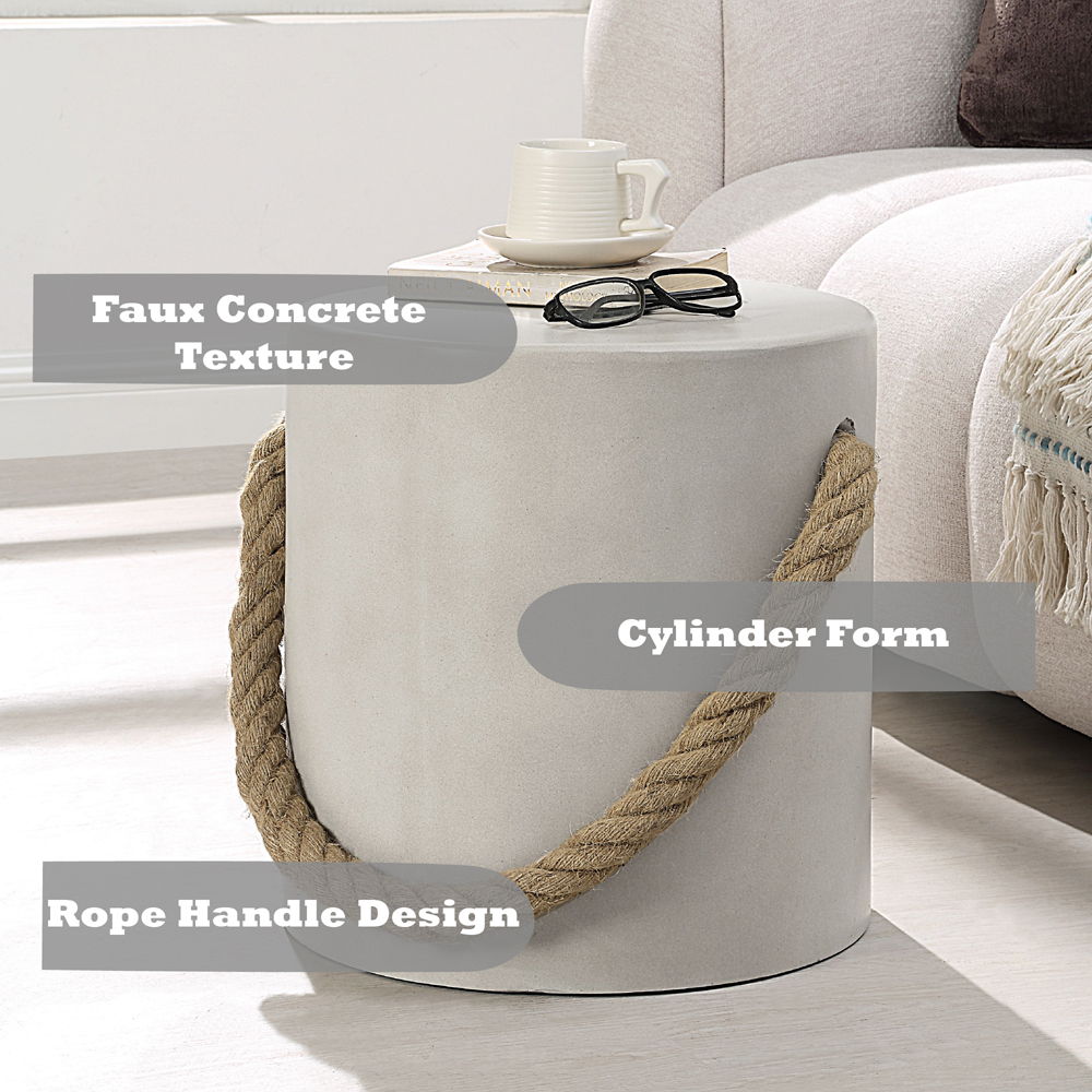 Gene - Accent Table - Natural Gray