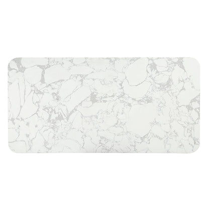 Clayten - Dining Table With Marble Top - White Natural Marble Top & Espresso