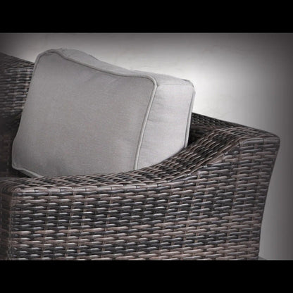 Outdoor Swivel Patio Chair With Cushions (Set of 2) - Brown