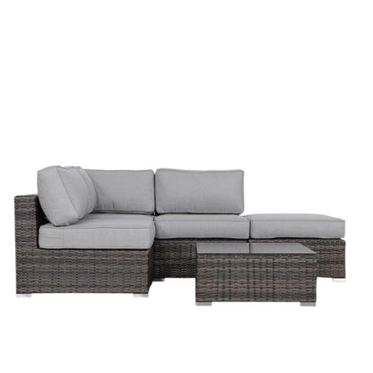 Seating Set With Cushions Handcrafted Wicker Design