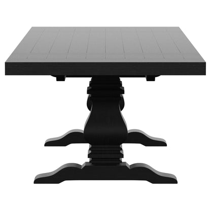 Florence 7-piece 126-inch Extension Dining Table Set Distressed Black