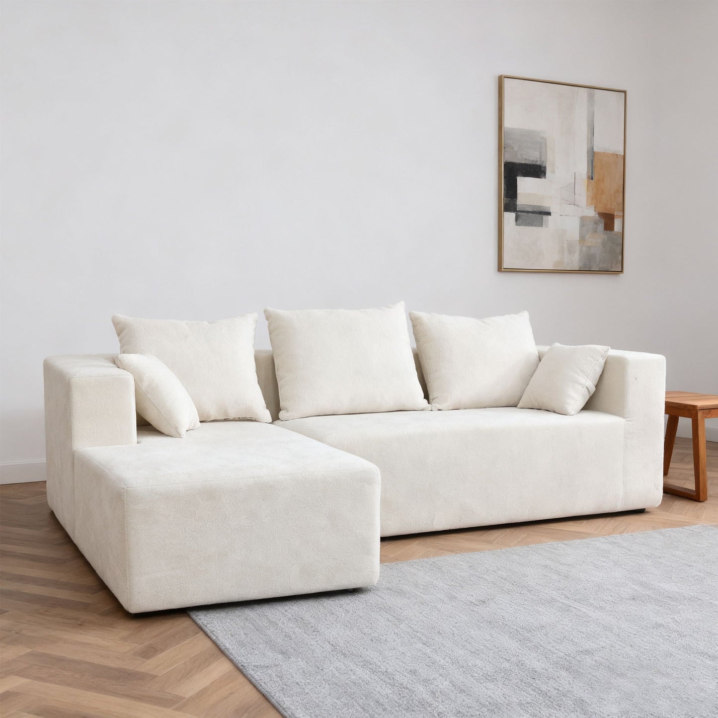 Modular Corner Sofa With Soft Fabric