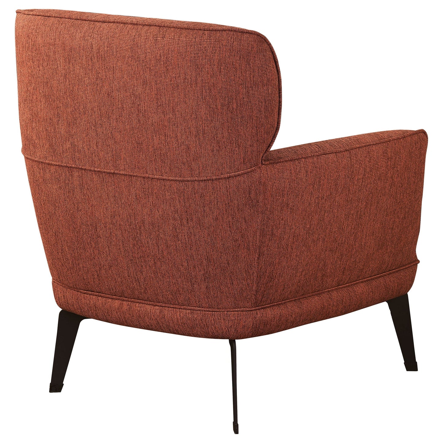 Andrea Upholstered Crescent Arm Accent Chair Orange
