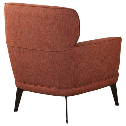 Andrea Upholstered Crescent Arm Accent Chair Orange