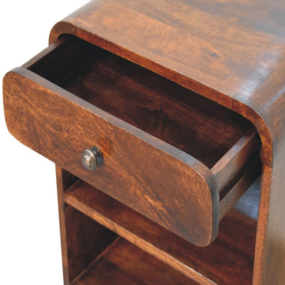 Aspen - Open Bedside Table - Dark Brown